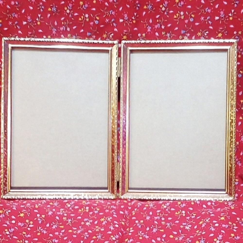Antique Gold Double Picture Frame